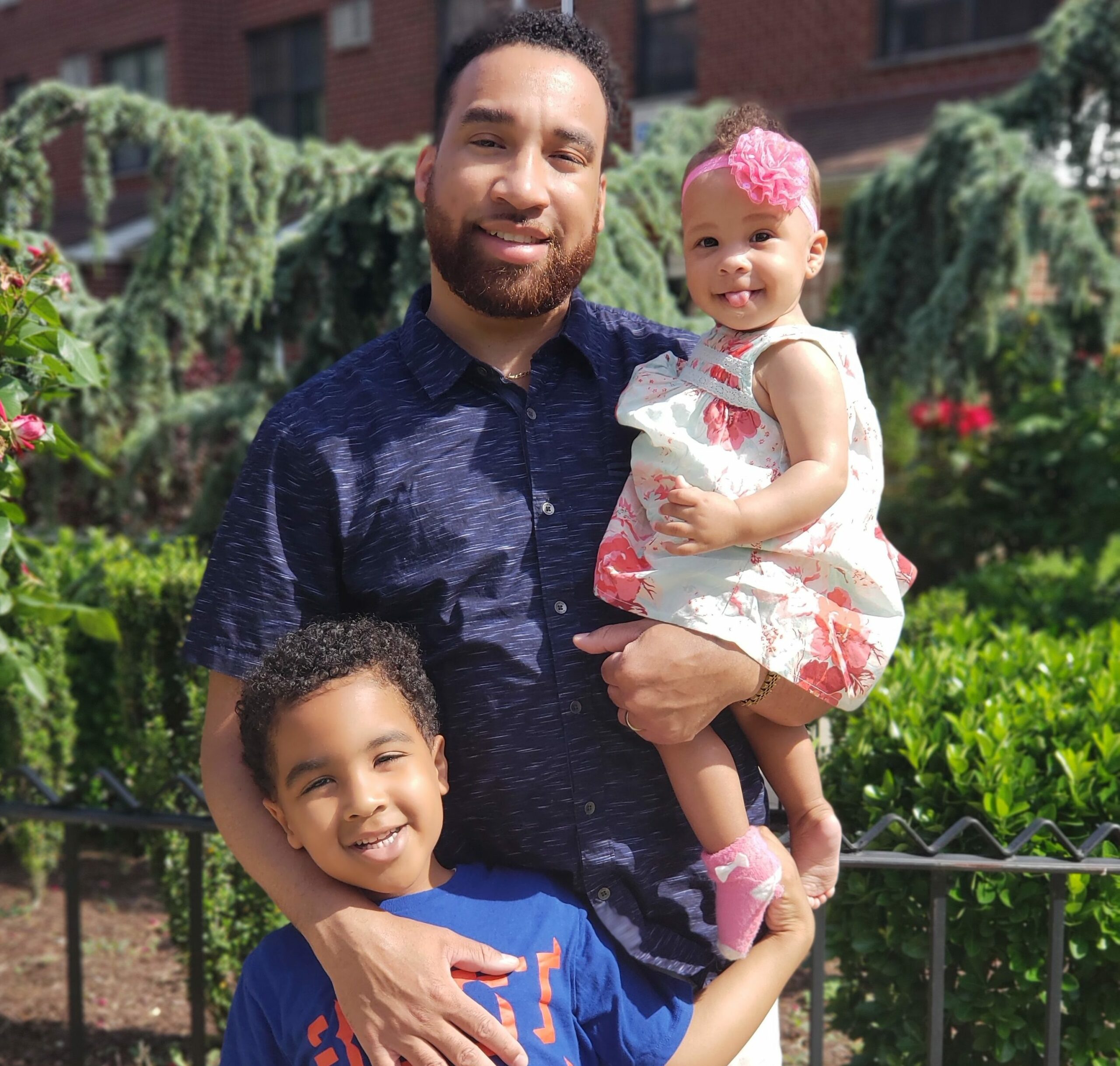 Derick Bowers - Black Love Writer Derick Bowers with his two children.