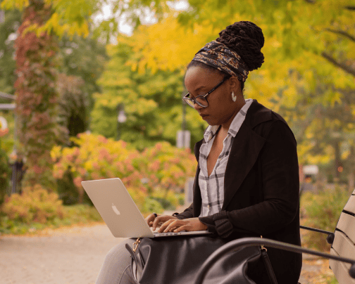 woman on laptop - Black Love