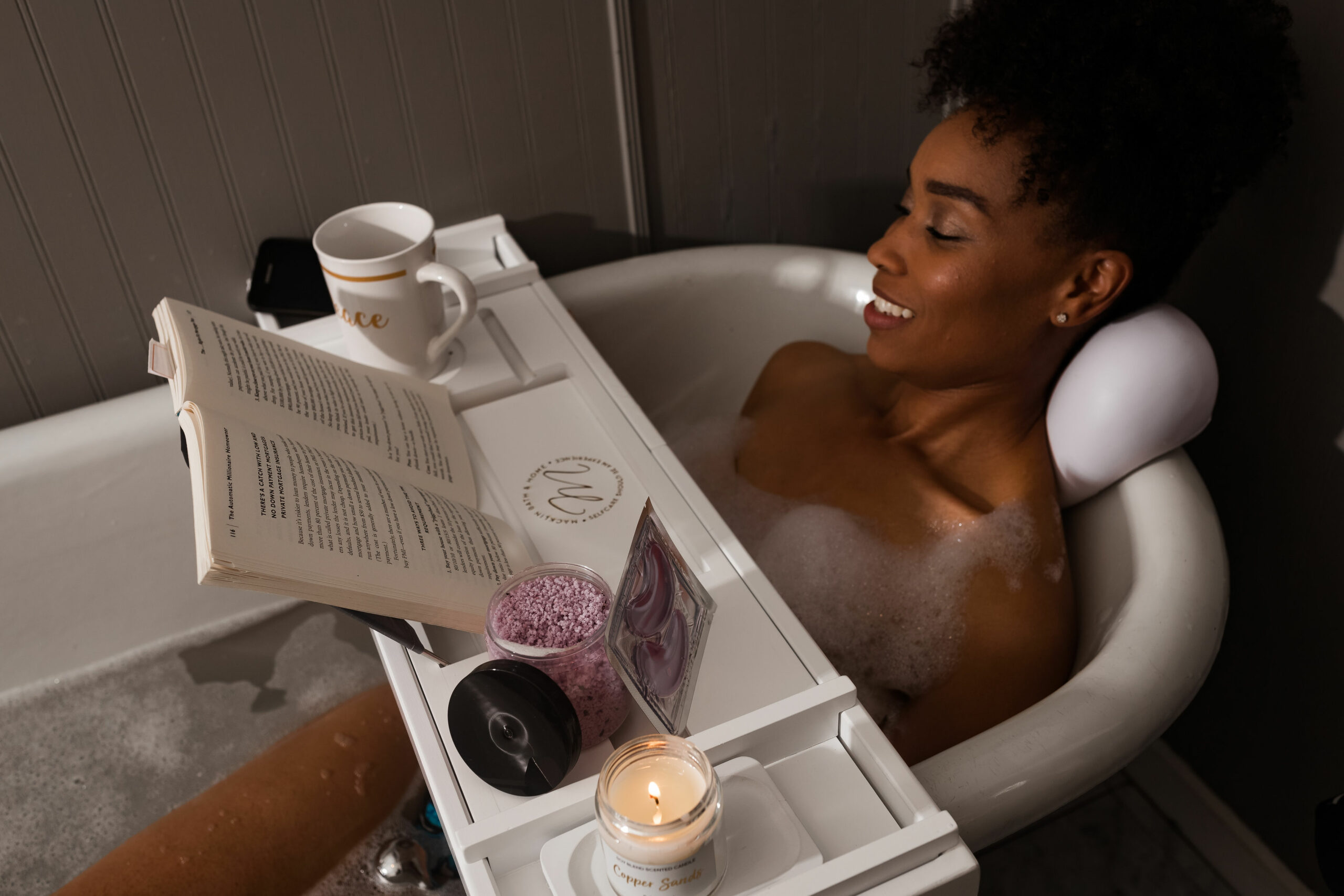 Bamboo Tray and Bath Pillow - Black Love Black Love's Last-Minute Gift Guide for All of Your Holiday Needs