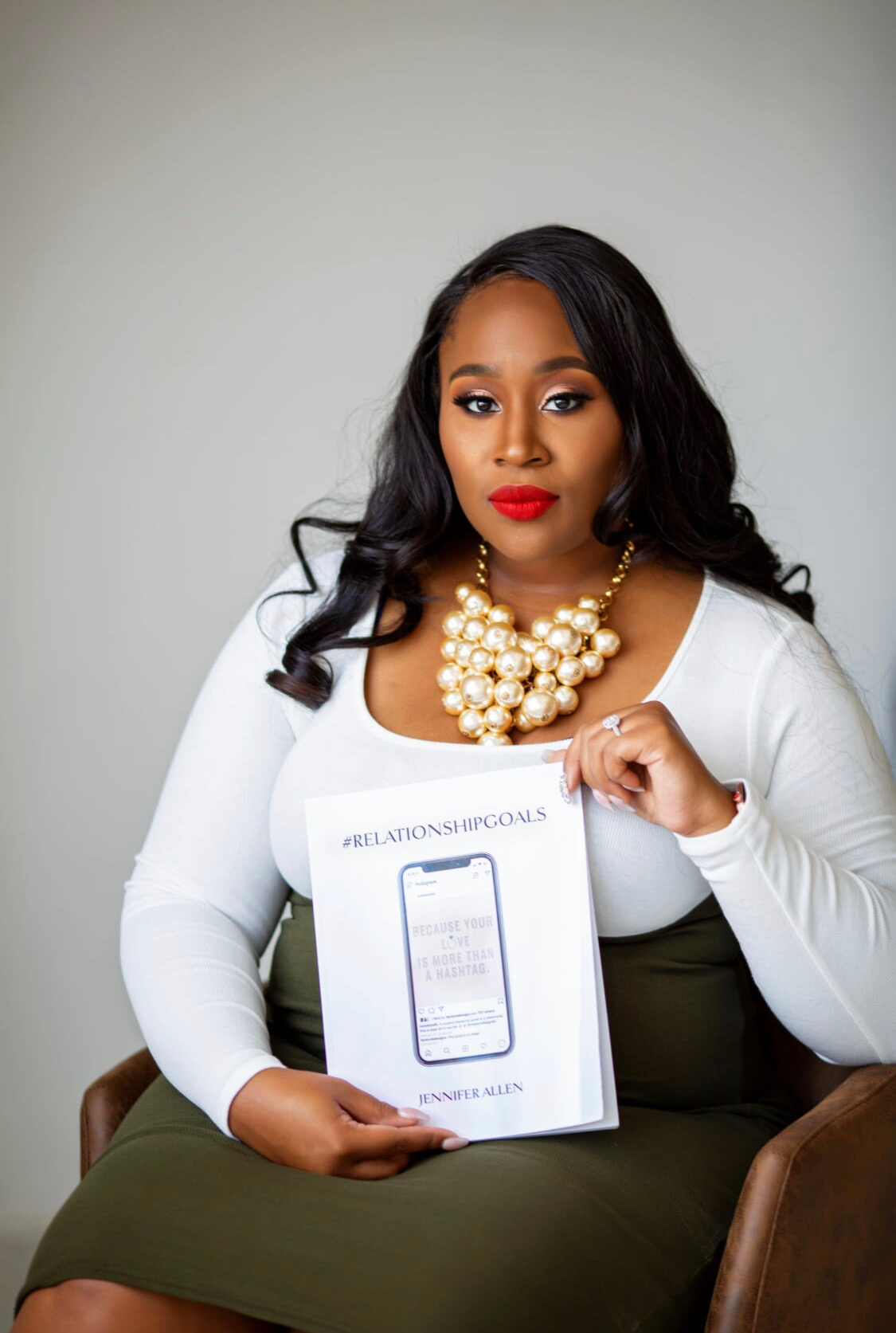 Jennifer Allen with her book - Black Love
