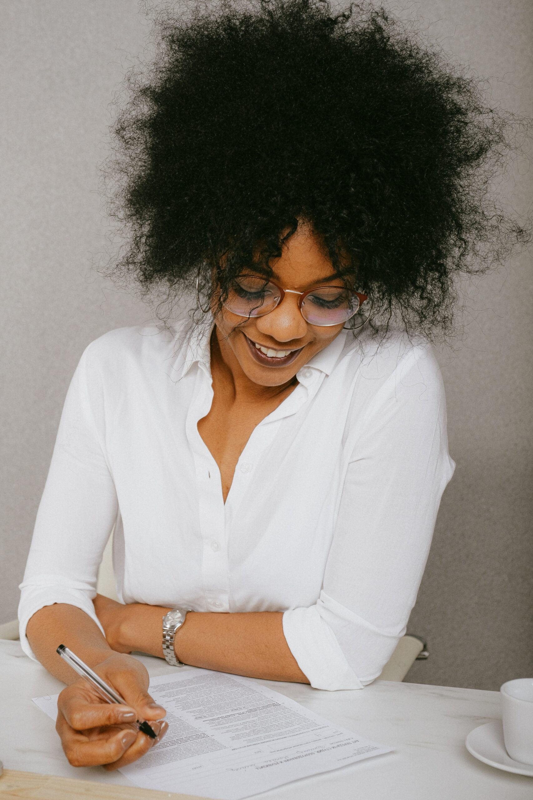 woman-in-white-dress-shirt-wearing-eyeglasses-3727513 - Black Love