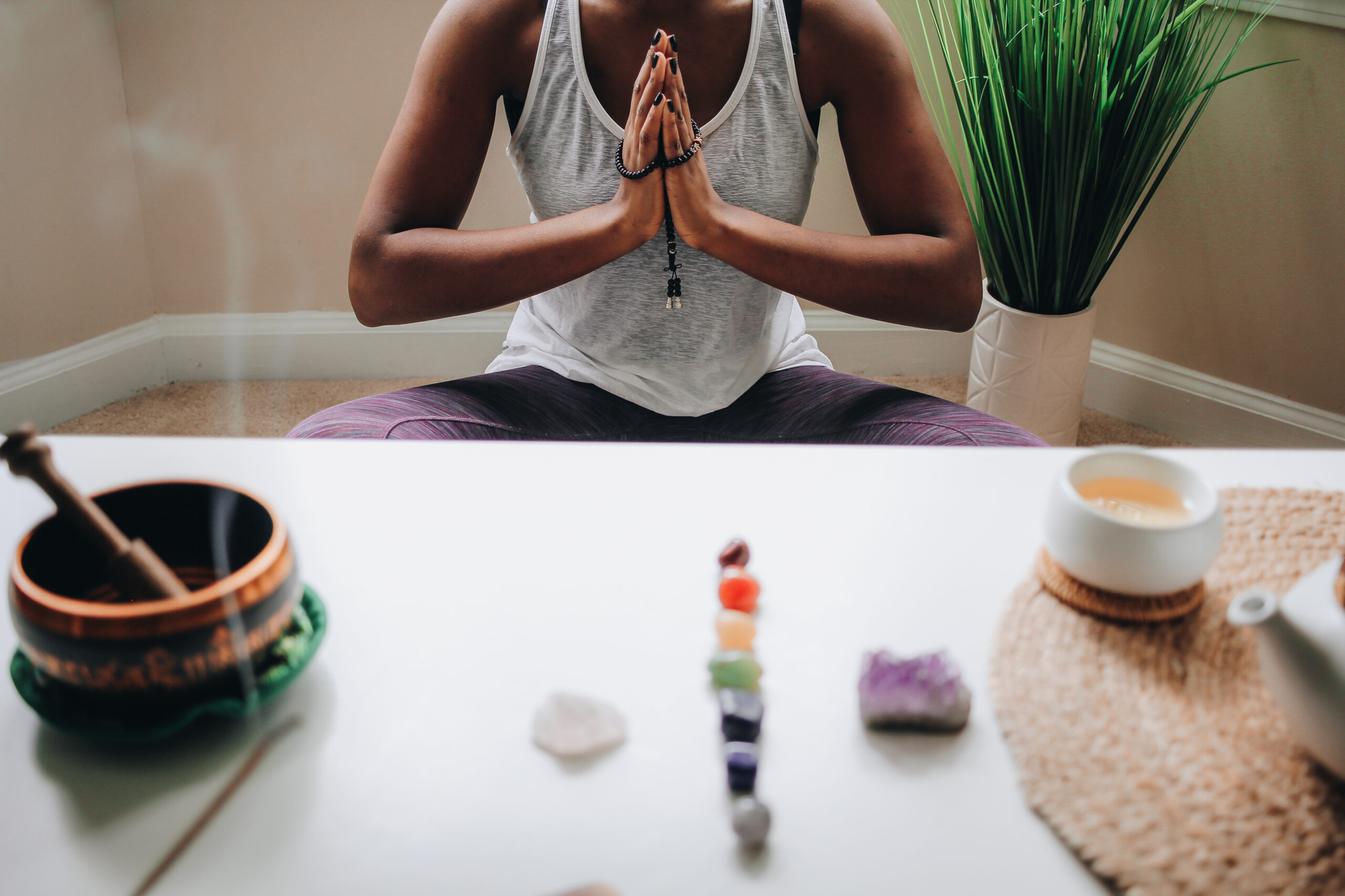 Woman meditating. (Photo courtesy of CreateHerStock.com) - Black Love Woman meditating. (Photo courtesy of CreateHerStock.com)
