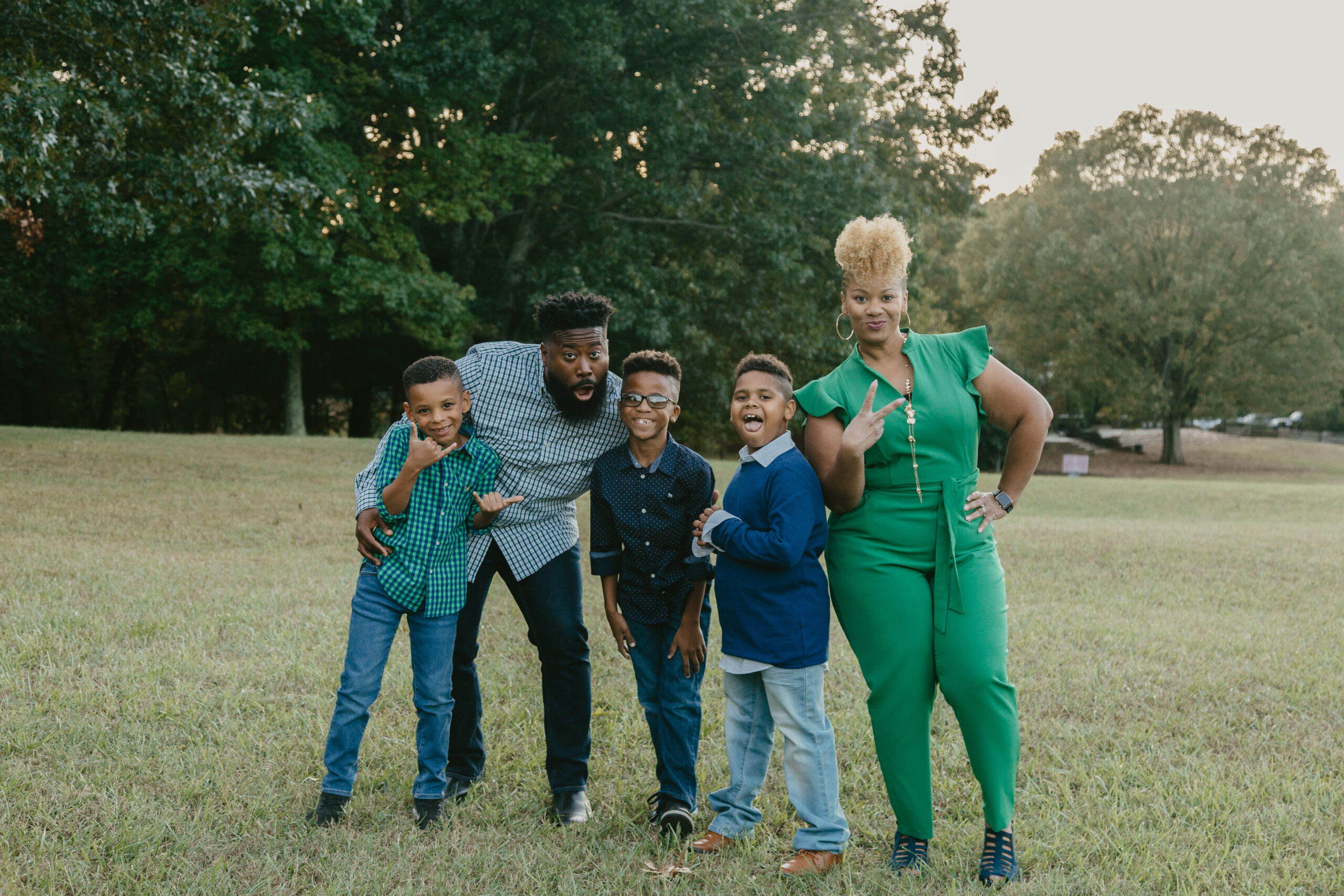 Brandon and Everlean Rutherford and their biological son and foster sons. (Photo courtesy of the Rutherfords) - Black Love Brandon and Everlean Rutherford and their biological son and foster sons