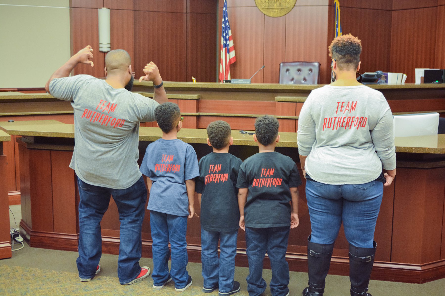 Brandon and Everlean Rutherford and their biological son and foster sons. - Black Love Brandon and Everlean Rutherford and their biological son and foster sons