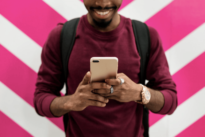 Man on phone (Courtesy of rawpixel.com)