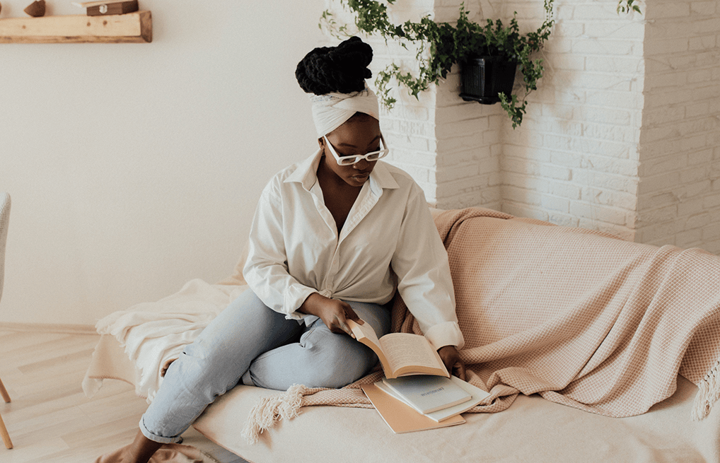Courtesy of pexels.com - Black Love Woman reading book