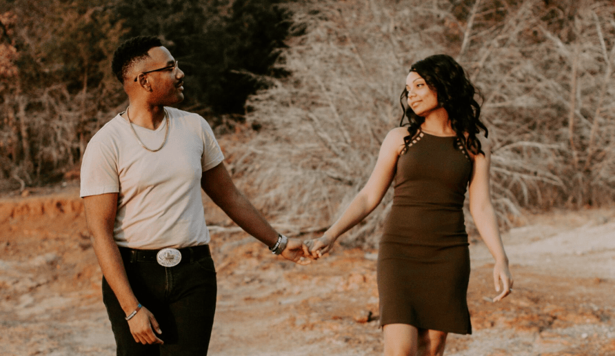 Courtesy of pexels.com - Black Love couple walking and holding hands