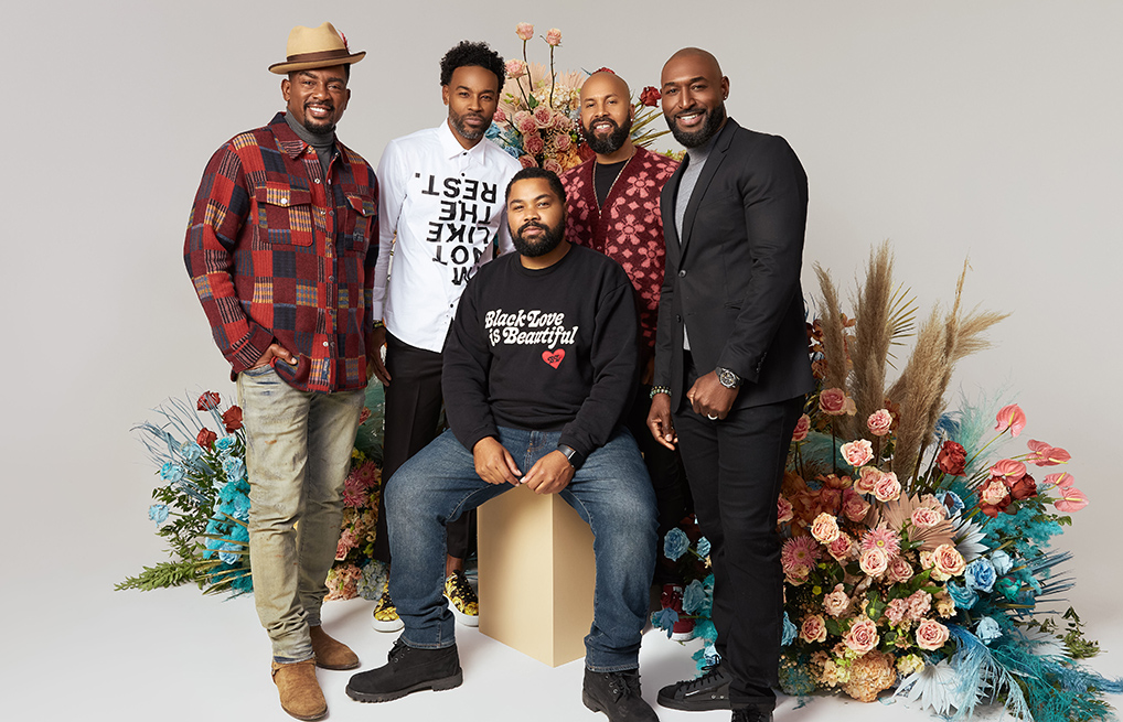 Chance Brown, Kenny Burns, Tommy Oliver, Bill Bellamy and Adrian Holmes (Credit: James Anthony) - Black Love Black Love, Inc. is Carving Out Safe Spaces for Black Men