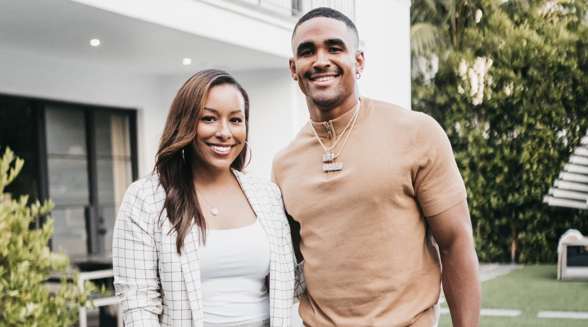 Nicole Lynn with her client, Philadelphia Eagles quarterback Jalen Hurts (Courtesy of Klutch Sports) - Black Love C-Suite Elite! These Black Women are Changing the Game in the Sports World