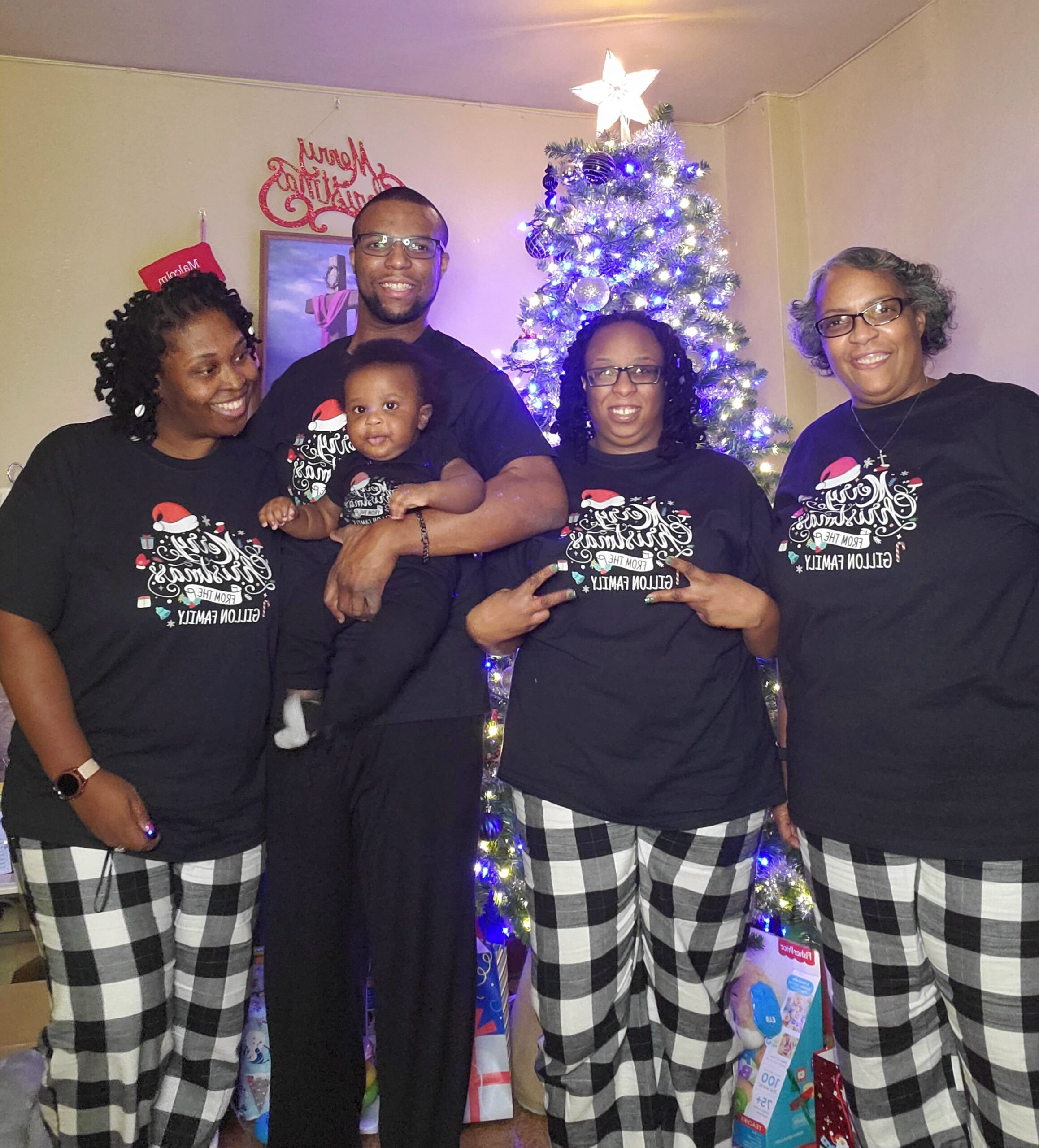 Amy Gillion with her sister-in-law, husband, baby and mother-in-law (Courtesy of Amy Gillion) - Black Love