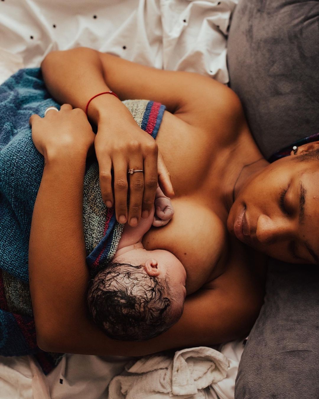 mother with her newborn - Black Love mother with her newborn