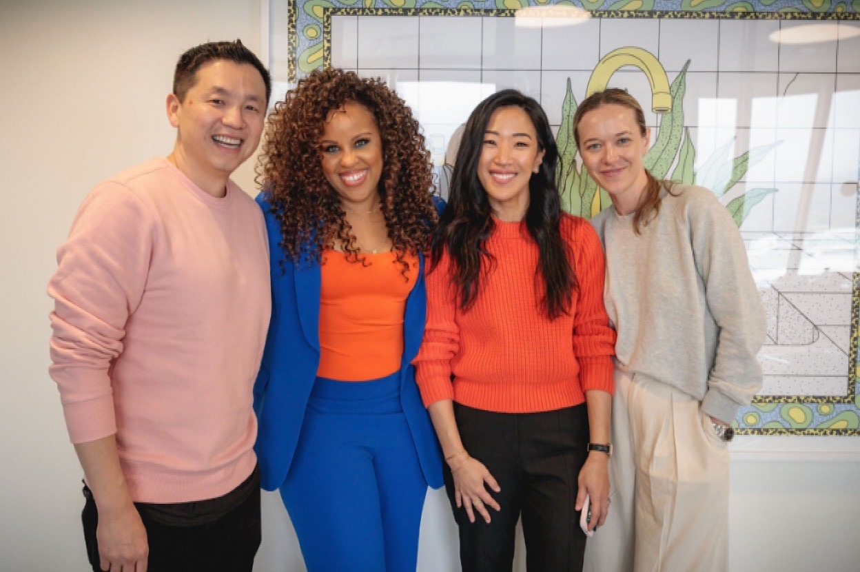 Left to right: CEO David Yeom, Kellee Stewart, CMO Karen Graham, and Senior Director of Brand Marketing Olivia Pollock - Black Love Fertility Advocate Kellee Stewart Talks Black Women Freezing