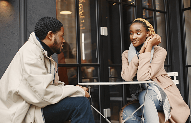 Courtesy of freepik.com - Black Love Couple sitting outside talking