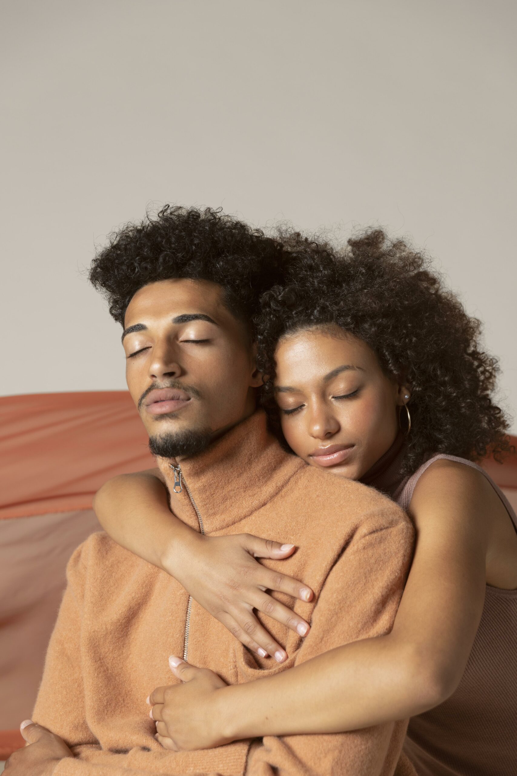 couple hugging - Black Love