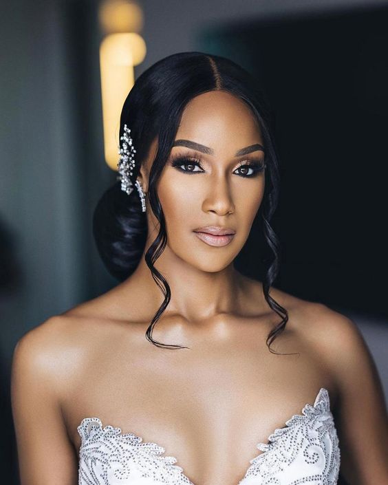 Courtesy of weddingforward.com - Black Love wedding hairstyle