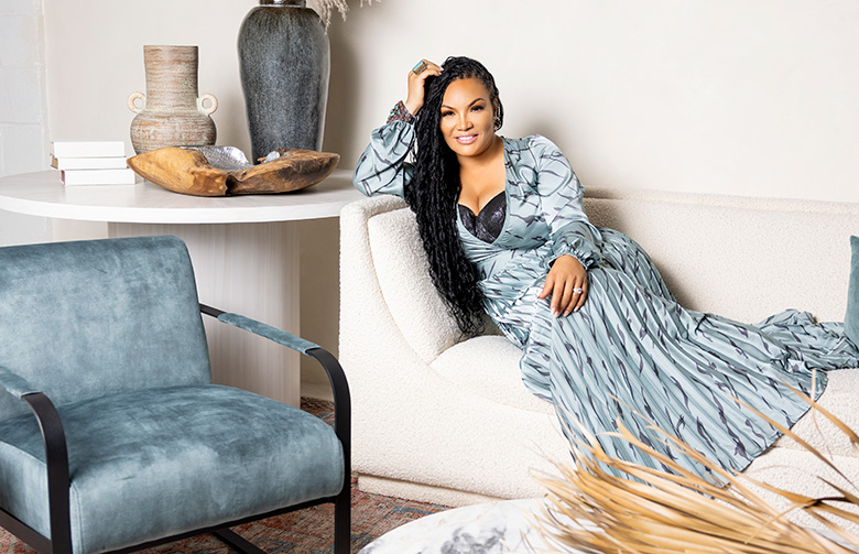 Egypt Sherrod with her new furniture line (Courtesy of Egypt Sherrod) - Black Love