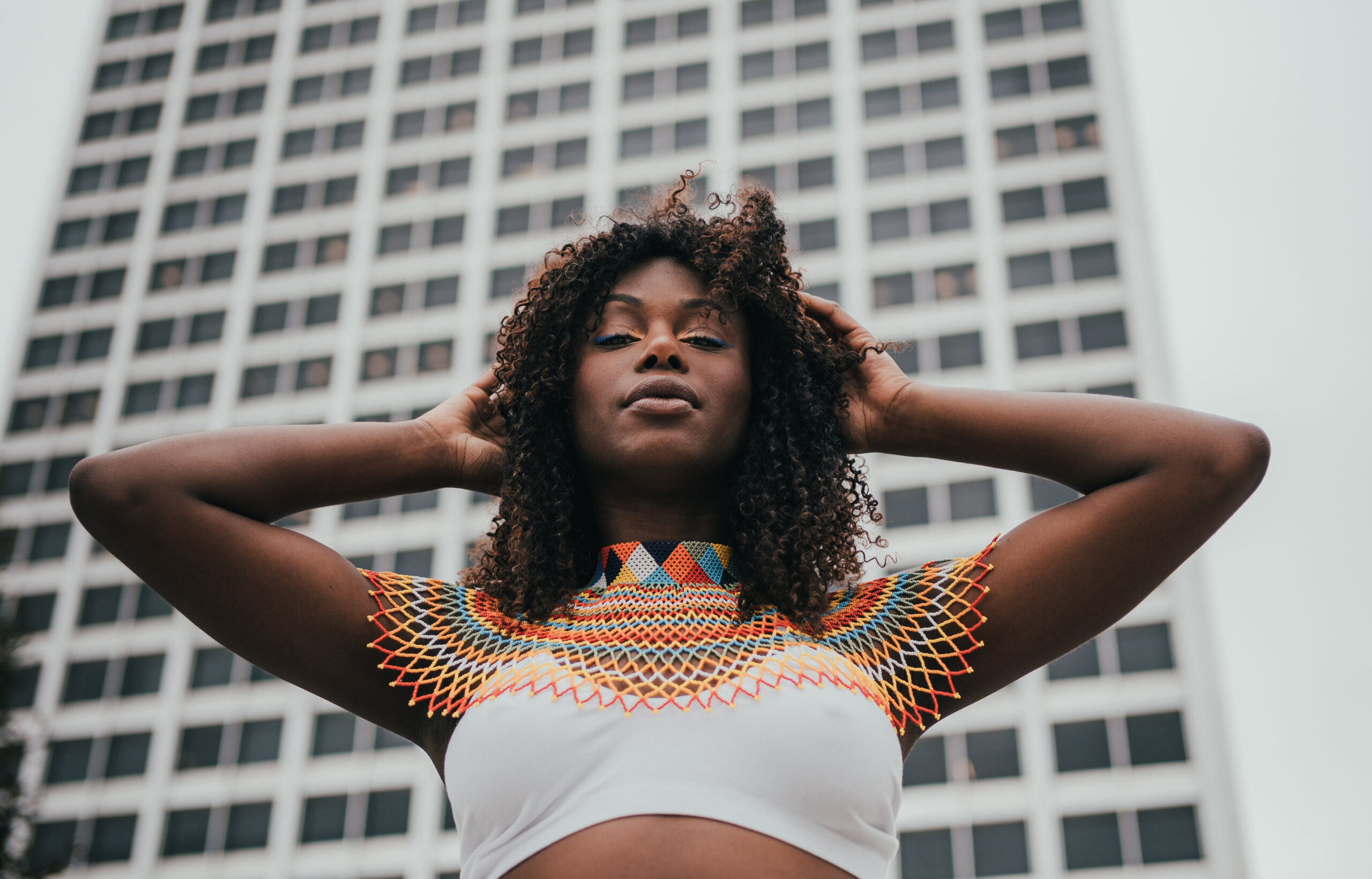 woman standing confidently