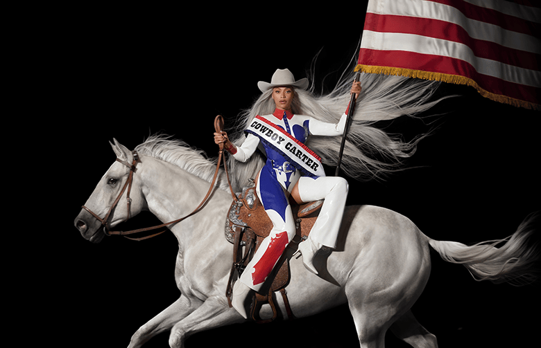"Cowboy Carter" album cover (Credit: Blair Caldwell/Parkwood Entertainment LLC) - Black Love Beyoncé Rides Into Her Country Music Era With