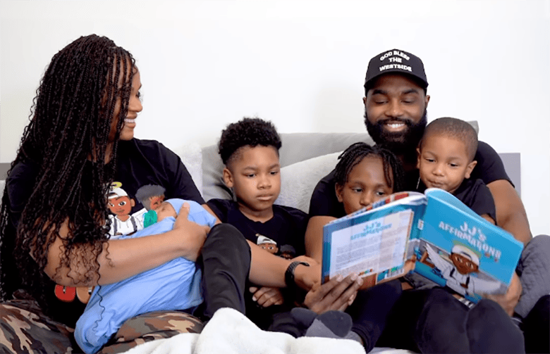 Justin and Patrice Brim with their sons - Black Love